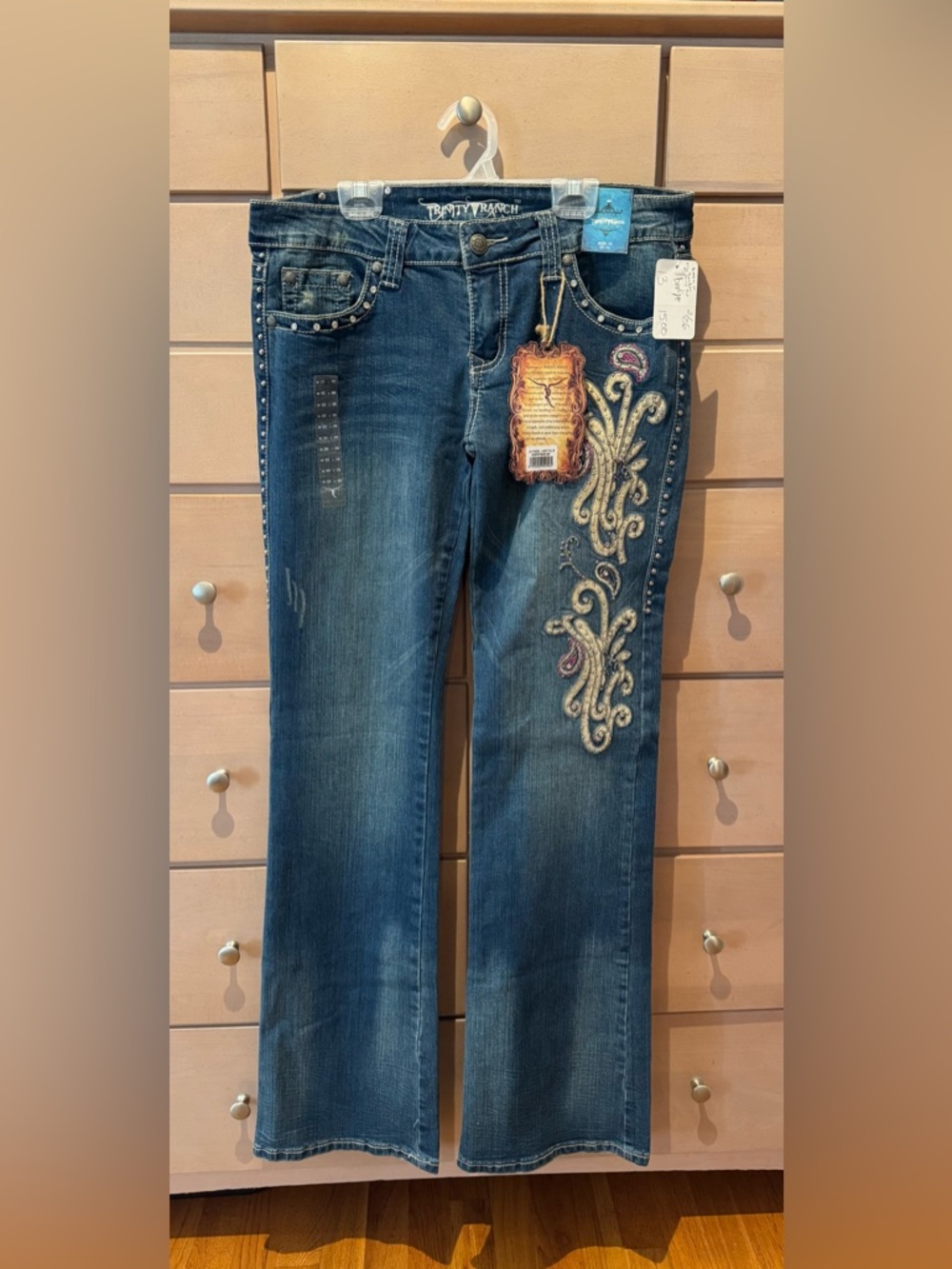 NWT | Trinity Ranch Women's Bootcut Jeans with Scroll Embroidery NWT Size 13